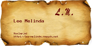 Lee Melinda névjegykártya