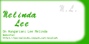 melinda lee business card